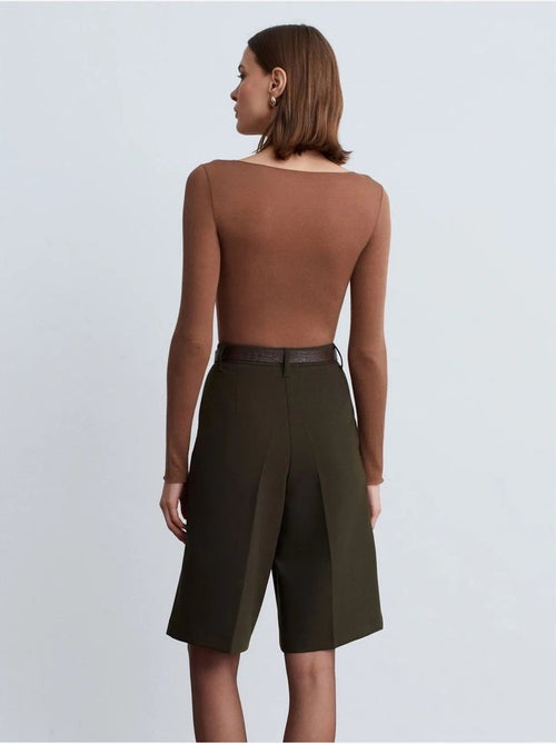 DILVIN Short À Taille Haute, Ceinture Et Jambe Large - Kiabi