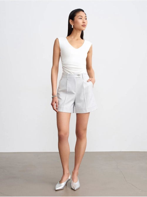 DILVIN Short Droit Taille Haute - Kiabi