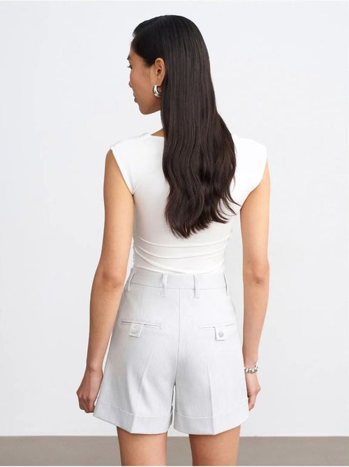 DILVIN Short Droit Taille Haute - Kiabi