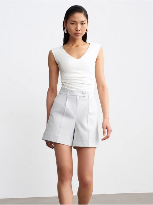 DILVIN Short Droit Taille Haute - Kiabi