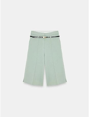DILVIN Short En Crêpe À Taille Haute Et Ceinture