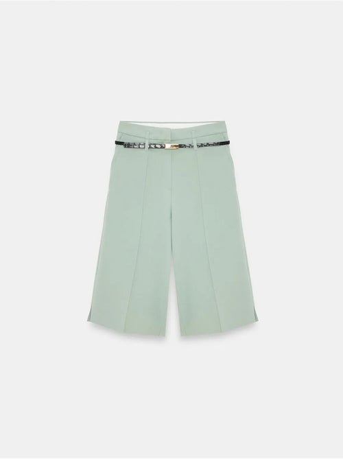 DILVIN Short En Crêpe À Taille Haute Et Ceinture - Kiabi
