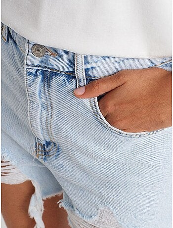 DILVIN Short En Denim À Taille Haute Pour Femme