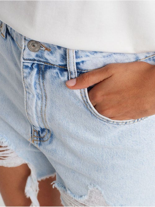 DILVIN Short En Denim À Taille Haute Pour Femme - Kiabi DILVIN Short En Denim À Taille Haute Pour Femme - Kiabi
