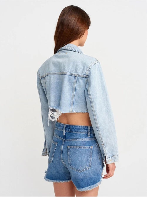 DILVIN Short En Denim À Taille Haute Pour Femme - Kiabi DILVIN Short En Denim À Taille Haute Pour Femme - Kiabi