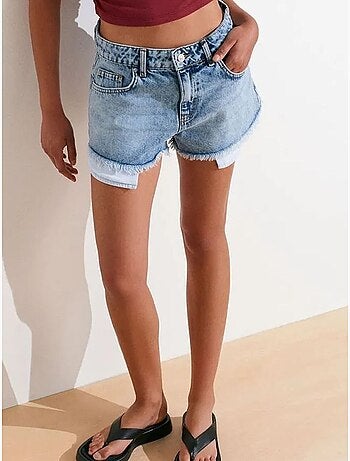 DILVIN Short En Denim Taille Haute Pour Femme