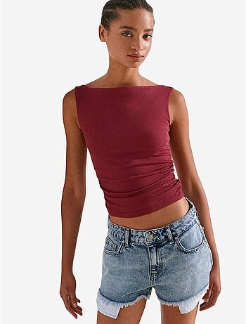 DILVIN Short En Denim Taille Haute Pour Femme