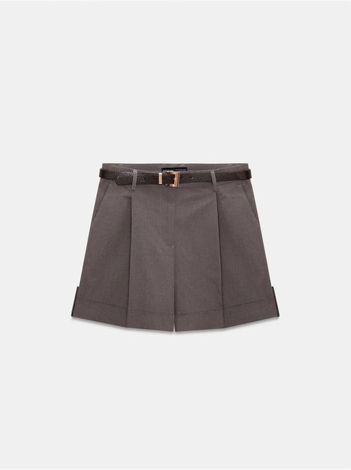 DILVIN Short En Popeline Taille Haute Avec Ceinture - Kiabi DILVIN Short En Popeline Taille Haute Avec Ceinture - Kiabi