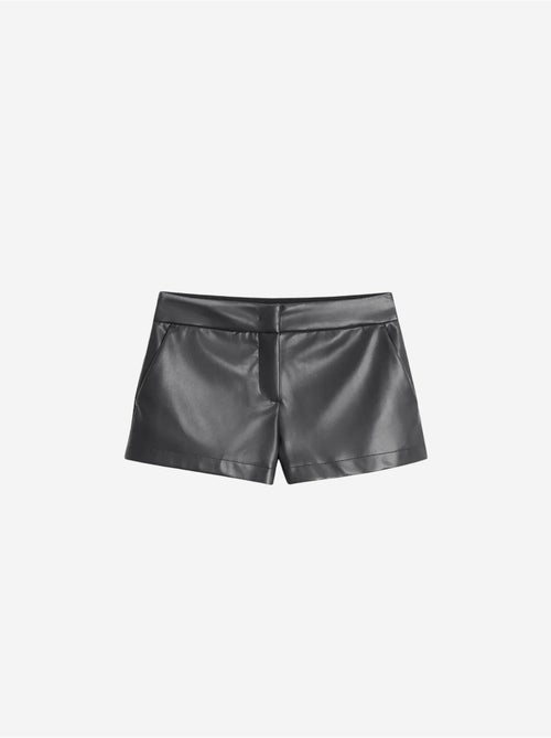 DILVIN Short Mini En Simili Cuir, Taille Mi-haute - Kiabi