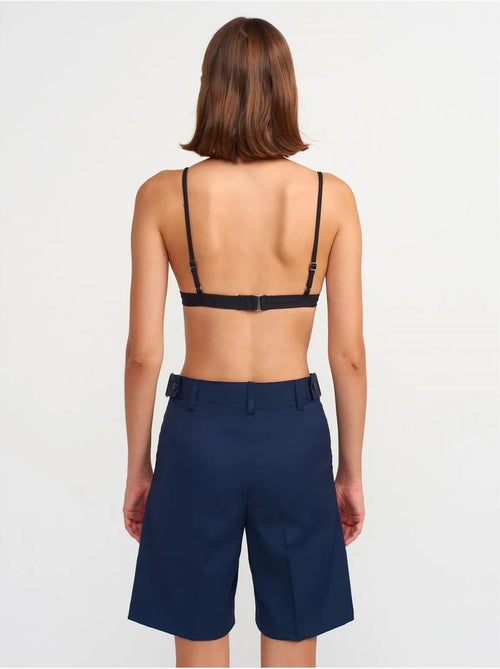 DILVIN Short Taille Haute À Ceinture Et Jambe Large - Kiabi