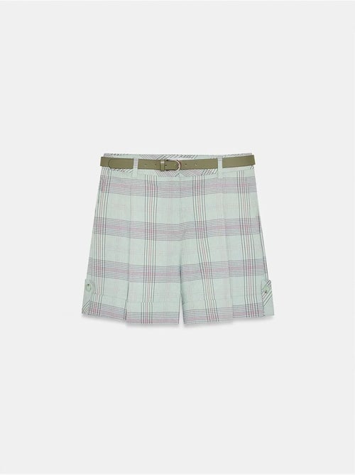 DILVIN Short Tailleur À Carreaux, Taille Haute Et Ceinture - Kiabi DILVIN Short Tailleur À Carreaux, Taille Haute Et Ceinture - Kiabi
