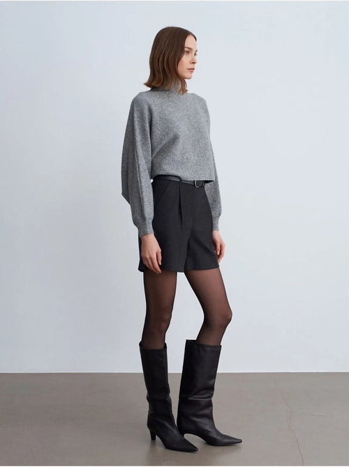 DILVIN Short Tailleur À Taille Haute Et Ceinture - Kiabi