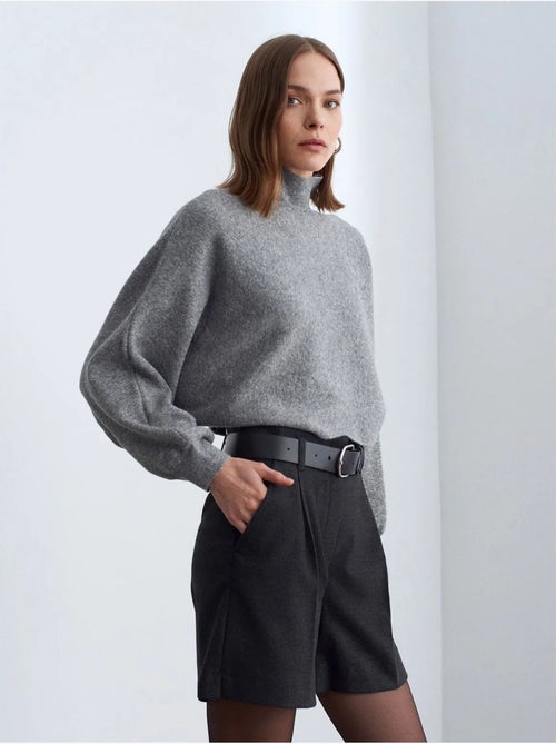 DILVIN Short Tailleur À Taille Haute Et Ceinture - Kiabi