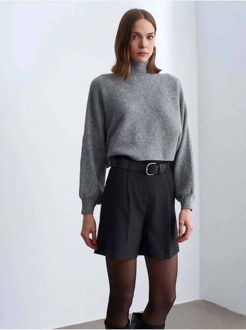 DILVIN Short Tailleur À Taille Haute Et Ceinture - Kiabi