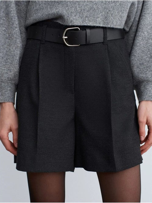 DILVIN Short Tailleur À Taille Haute Et Ceinture - Kiabi