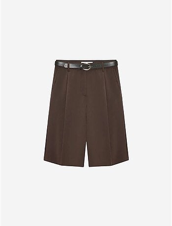DILVIN Short Tailleur À Taille Haute Et Jambe Large