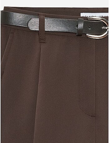 DILVIN Short Tailleur À Taille Haute Et Jambe Large