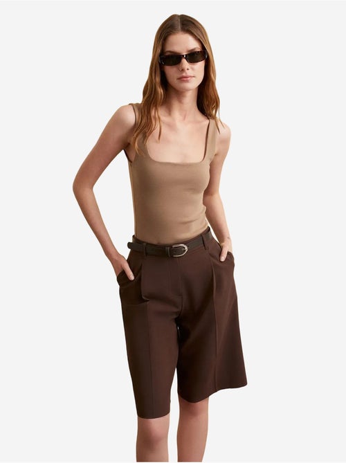 DILVIN Short Tailleur À Taille Haute Et Jambe Large - Kiabi DILVIN Short Tailleur À Taille Haute Et Jambe Large - Kiabi