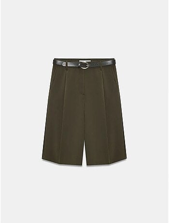 DILVIN Short Tailleur À Taille Haute Et Jambe Large