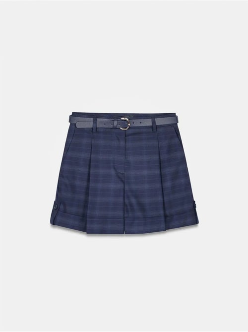 DILVIN Short Tailleur En Crêpe À Taille Haute Et Ceinture - Kiabi