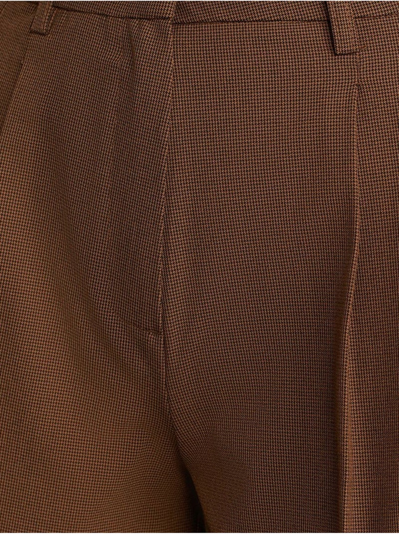 DILVIN Short Tailleur En Crêpe À Taille Haute Marron - Kiabi