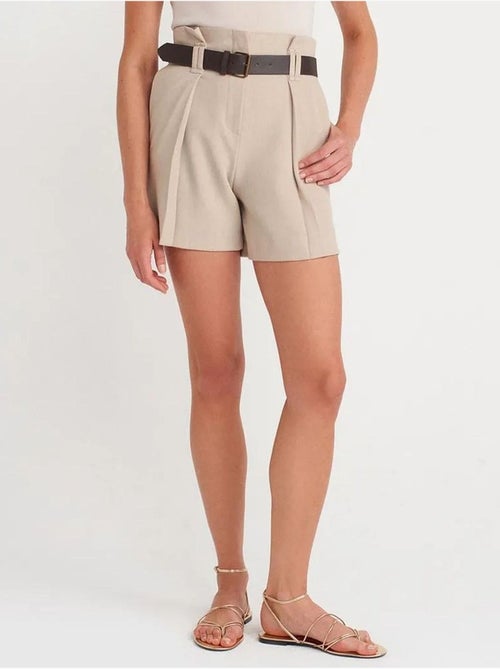 DILVIN Short Tailleur En Crêpe Avec Ceinture - Kiabi