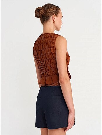 DILVIN Short Tailleur Mini En Crêpe Femme