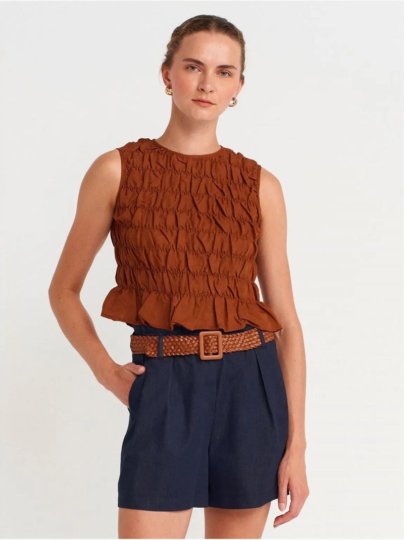 DILVIN Short Tailleur Mini En Crêpe Femme Bleu marine - Kiabi