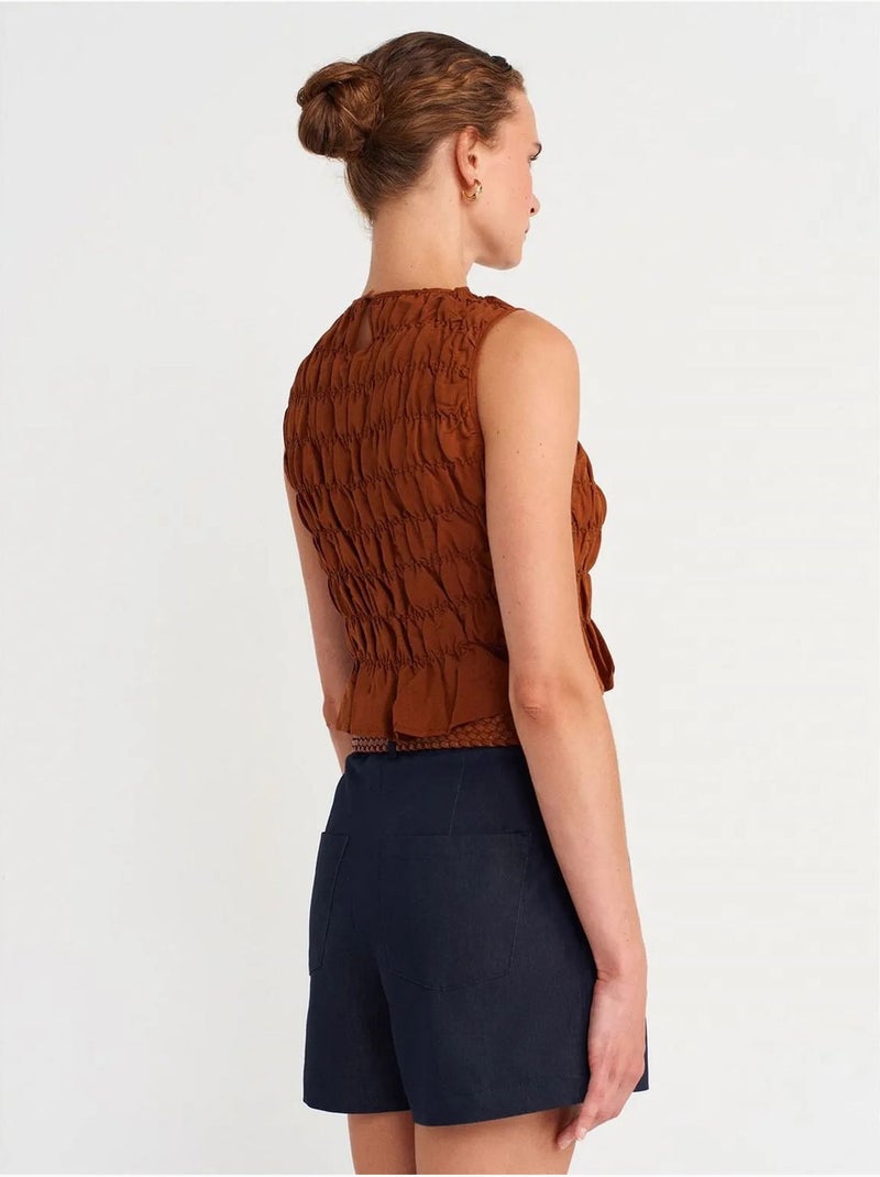 DILVIN Short Tailleur Mini En Crêpe Femme Bleu marine - Kiabi
