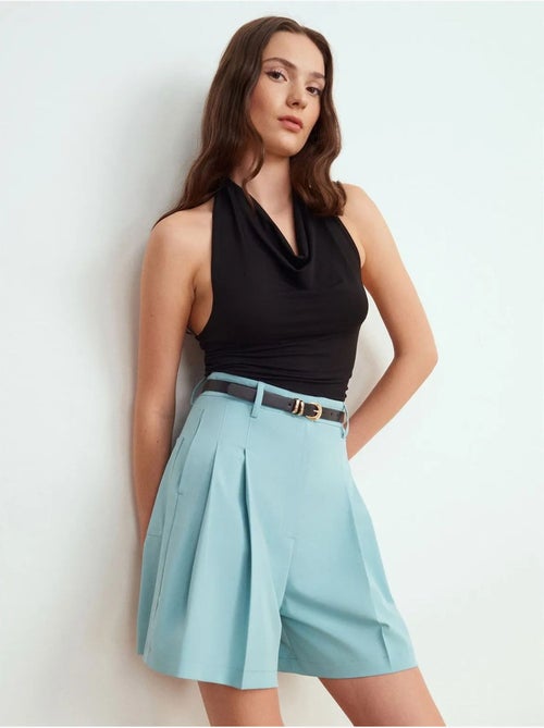DILVIN Short Tailleur Taille Haute À Jambe Large - Kiabi