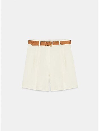 DILVIN Short Tailleur Taille Haute À Jambe Large