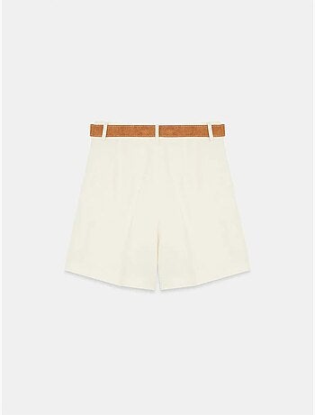 DILVIN Short Tailleur Taille Haute À Jambe Large