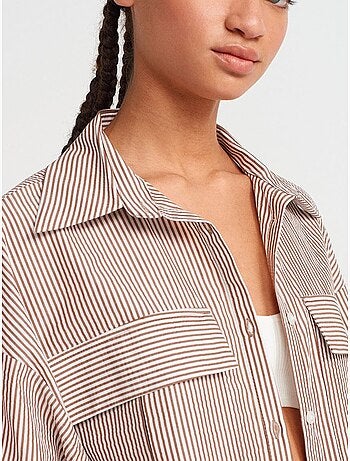 DILVIN Surchemise Courte Oversize En Crêpe