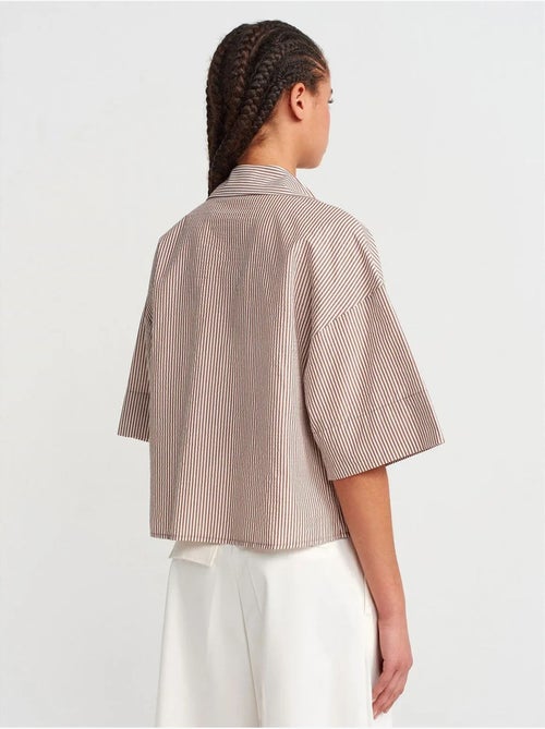 DILVIN Surchemise Courte Oversize En Crêpe - Kiabi DILVIN Surchemise Courte Oversize En Crêpe - Kiabi