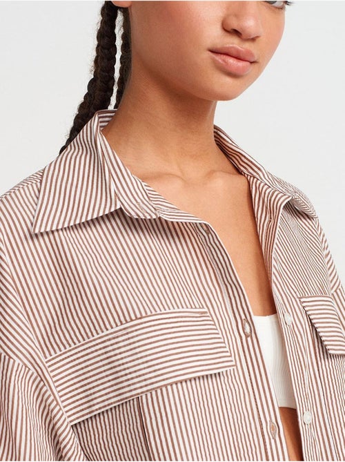DILVIN Surchemise Courte Oversize En Crêpe - Kiabi DILVIN Surchemise Courte Oversize En Crêpe - Kiabi