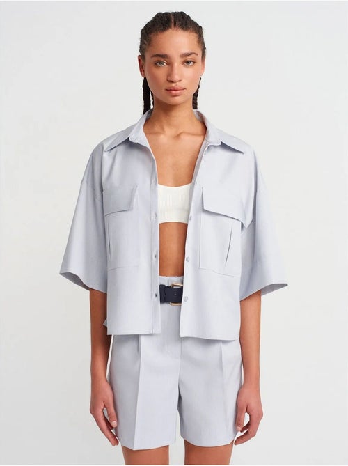 DILVIN Surchemise Courte Oversize En Crêpe - Kiabi