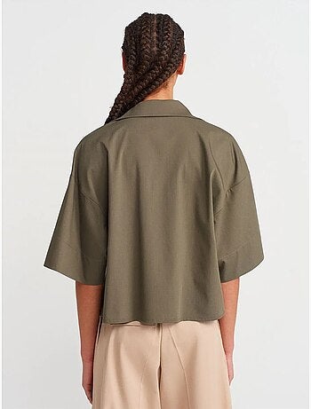DILVIN Surchemise Courte Oversize En Crêpe