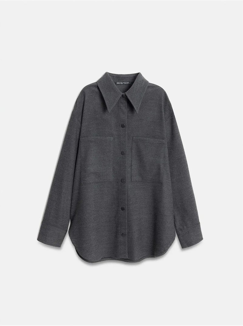 DILVIN Surchemise En Maille Oversize À Manches Longues Gris foncé - Kiabi