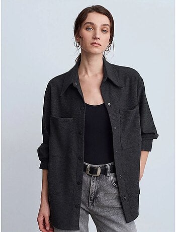DILVIN Surchemise En Maille Oversize À Manches Longues
