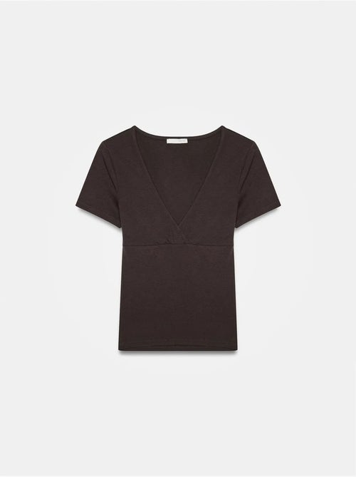 DILVIN T-shirt Ajusté À Col V Et Manches Courtes - Kiabi DILVIN T-shirt Ajusté À Col V Et Manches Courtes - Kiabi