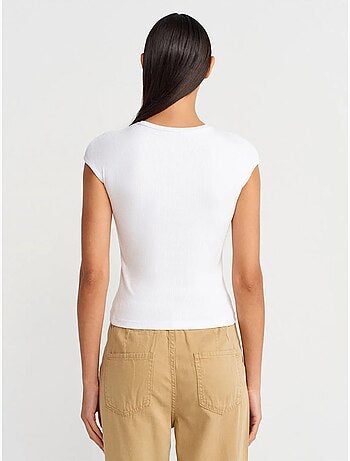 DILVIN T-shirt Ajusté En Jersey De Coton À Col Rond