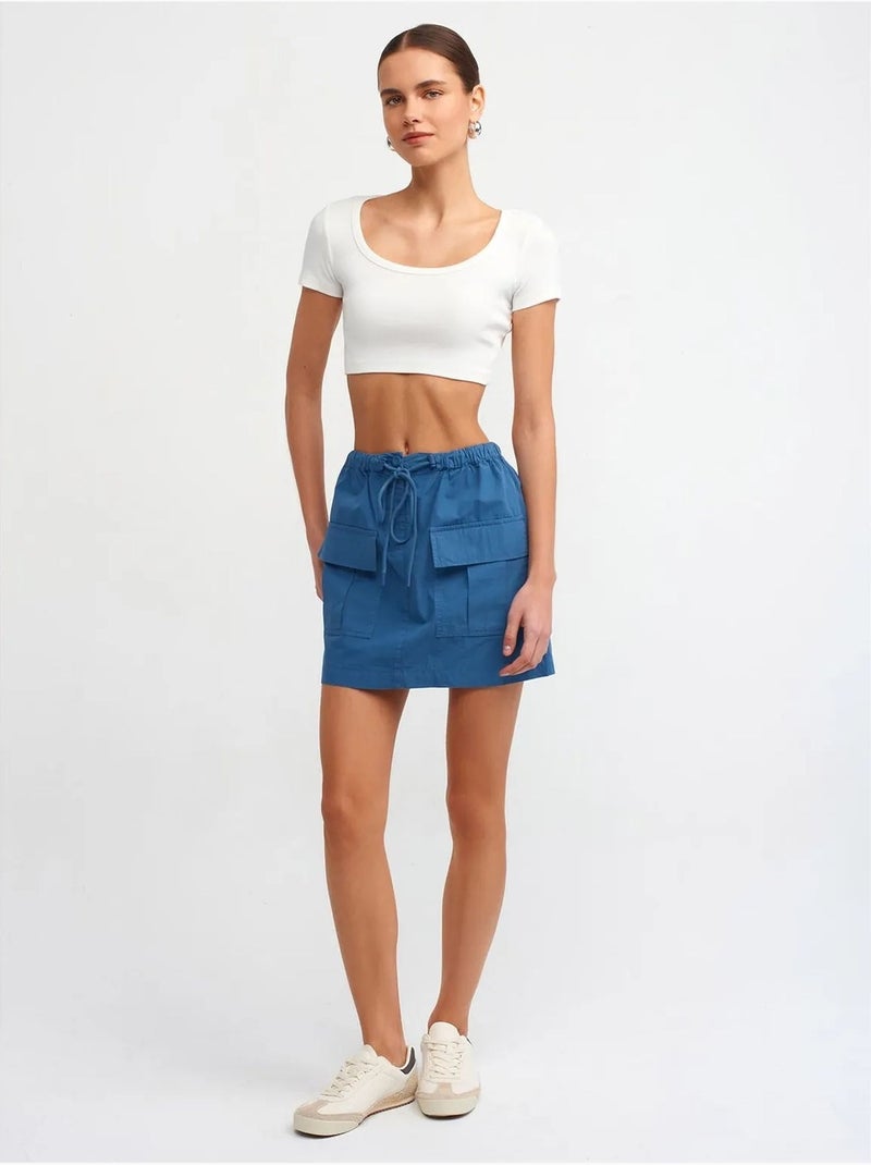 DILVIN T-shirt Court Côtelé Femme Blanc - Kiabi