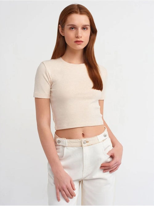 Dilvin t-shirt court femme coupe ajustée - Kiabi Dilvin t-shirt court femme coupe ajustée - Kiabi