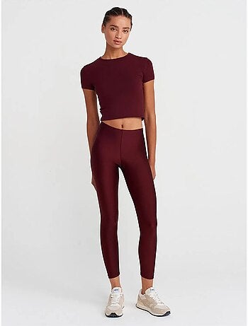 DILVIN T-shirt Court Femme, Coupe Ajustée, Col Rond