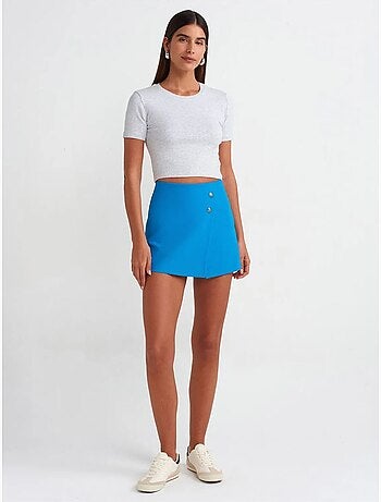 DILVIN T-shirt Court Femme Coupe Ajustée