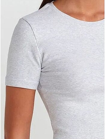 DILVIN T-shirt Court Femme Coupe Ajustée