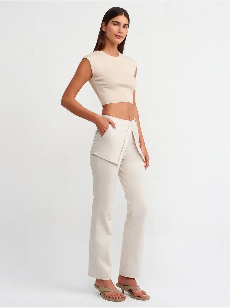 Dilvin t-shirt court femme sans manches côtelé Beige argile - Kiabi