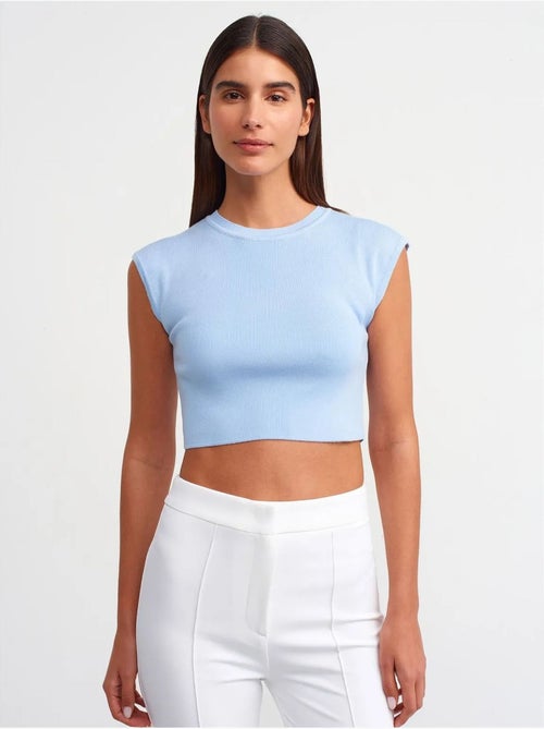 DILVIN T-shirt Court Femme Sans Manches Côtelé - Kiabi DILVIN T-shirt Court Femme Sans Manches Côtelé - Kiabi