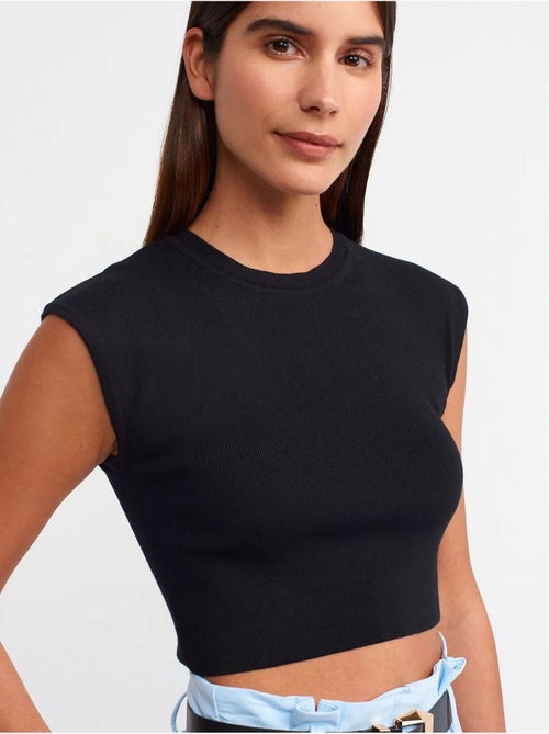 DILVIN T-shirt Court Femme Sans Manches Côtelé - Kiabi