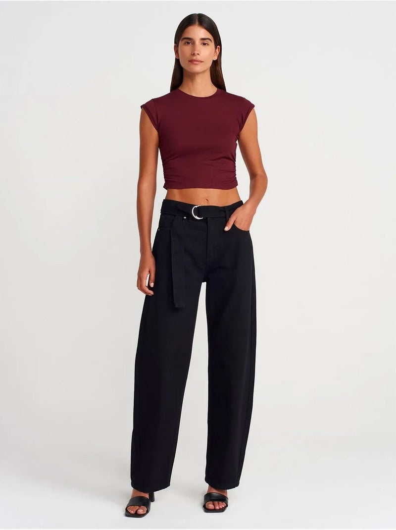 DILVIN T-shirt Court Sans Manches Femme Rouge bordeaux - Kiabi